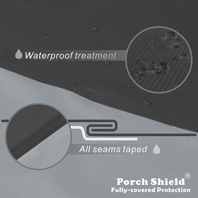 Porch Shield Waterproof Generator Cover - Heavy Duty Cover for Portable Generator 3000 to 5000 Watt (26L x 20 W x 20 H inches Black &amp Gray)