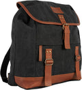 Fox Outdoor Products Adventurer Rucksack - Tactical Camping Spacious 25L Vintage Cotton Canvas Backpack with Leather Trim