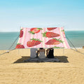 ALAZA Strawberry on Strip Beach Tent Sun Shelter Portable Canopy Sunshade for Outdoor Camping Picnics Backyard Fun 10x9 ft