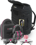 TradeSmart Range Backpack for Handguns Ammo &amp Shooting Gear with 3 Lockable Compartments Ear &amp Eye Protection Kit Optional