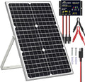 SOLPERK Solar Panel Kit 30W 12V Waterproof Solar Battery Trickle Charger Maintainer + Upgrade Waterproof Controller + Adjustable Mount Bracket for Boat Car RV Motorcycle Marine Automotive