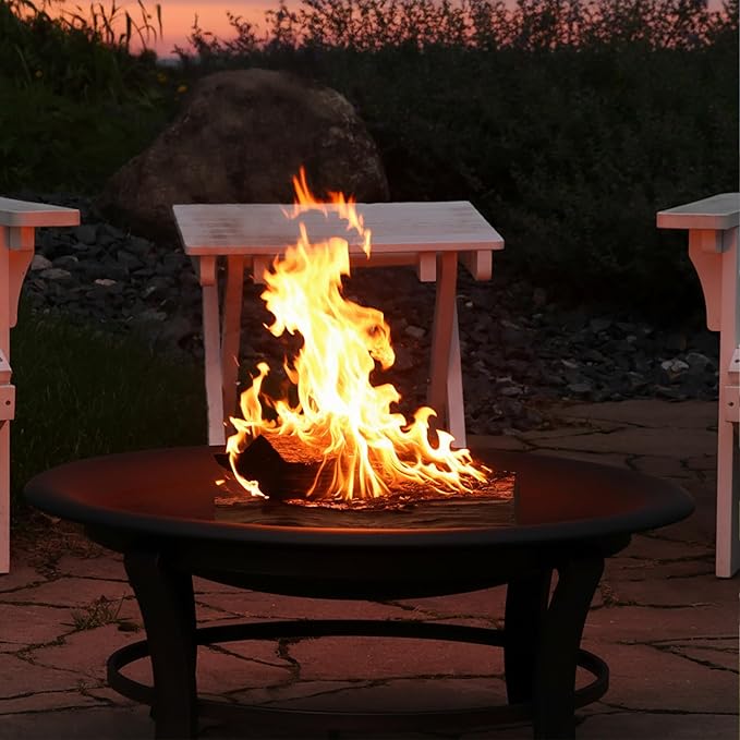 Sunnydaze Outdoor Fire Pit Bowl Replacement Insert for DIY Ring or Existing Stand - Wood-Burning Fire Bowl for Outside - 32-Inch