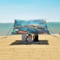 ALAZA Ocean Sea Turtle Fish Beach Tent Sun Shelter Portable Canopy Sunshade for Outdoor Camping Picnics Backyard Fun 10x9 ft