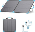 110W Bifacial Portable Solar Panel Suitcase 23.5% High Efficiency ETFE Foldable Solar Charger for Power StationIP68 Waterproof 2 Reinforced Kickstands for RV Camping Off-Grid Blackouts