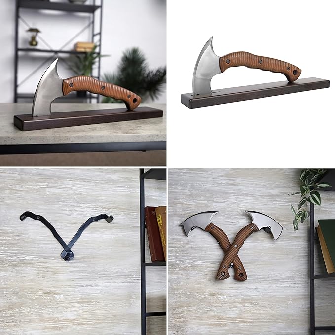 AncientSmithy Tactical Tomahawk Axe Full Tang 11.22 Compact Survival Axes for Throwing with Sheath Handmade Bushcraft Hatchet for Camping &amp Wood Chopping