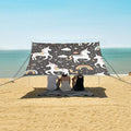 ALAZA White Unicorns Rainbows Pattern Beach Tent Sun Shelter Portable Canopy Sunshade for Outdoor Camping Picnics Backyard Fun 10x9 ft