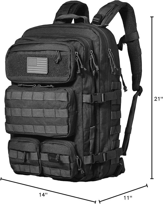 Falko Tactical Backpack for Men and Women 50L Backpack 2.4x Stronger Large Military Molle Rucksack Bugout Backpack Outdoors