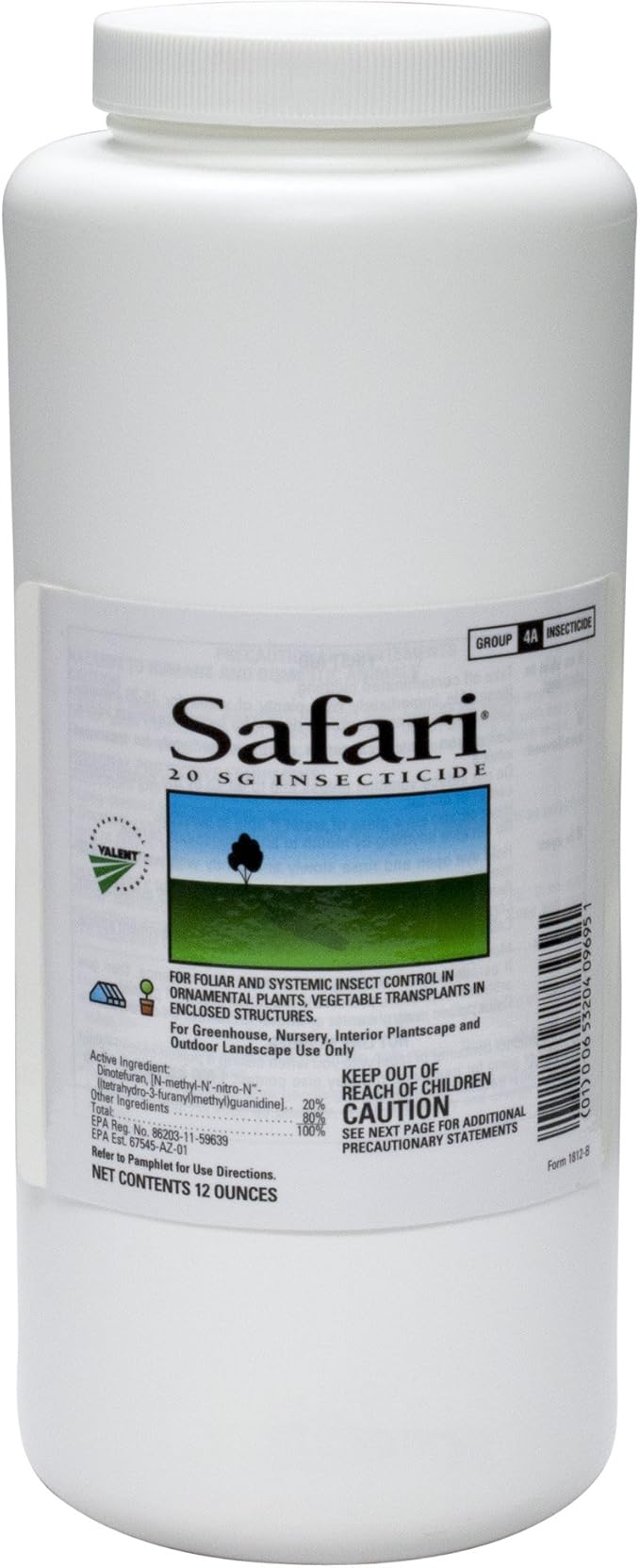 Valent Safari 20SG 20% Dinotefuran 12oz + Quali-Pro Imidacloprid 2F Insecticide Systemic Pest Control