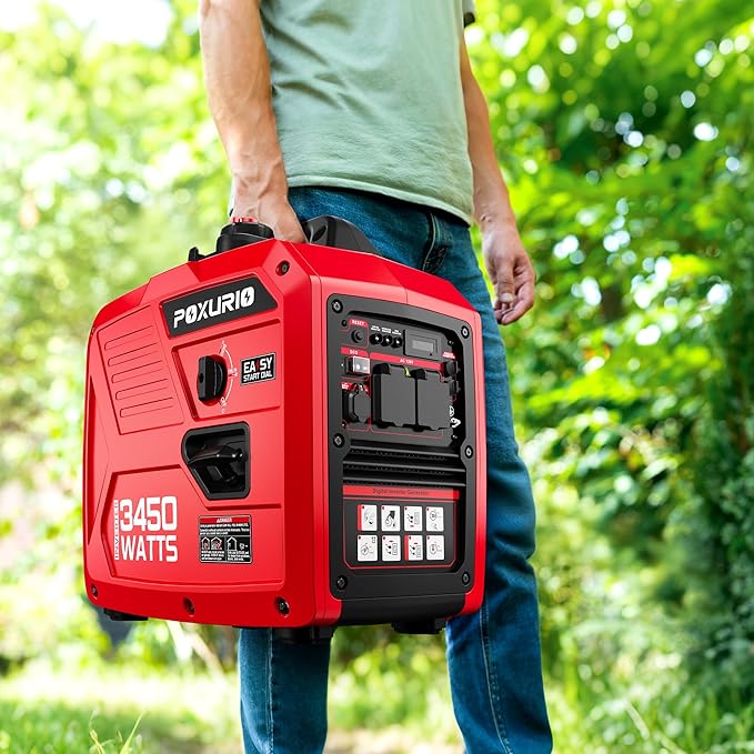 3450-Watt Portable Inverter Generator for Camping &amp RV 1.6 Gallon Gas Tank for 8.3 Hours Use 120V Gas Powered Generator Ultra-Quiet Operation EPA Compliant
