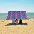 ALAZA Snake Skin Print Neon Beach Tent Sun Shelter UPF50+ Protection Beach Shade Canopy w/ 4 Sandbags for Outdoor Camping Fishing Backyard Fun Picnic 10x9 ft