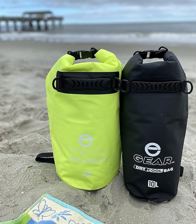 Enthusiast Gear Insulated Dry Bag Floating Cooler – 10L / 15L / 25L Roll Top Leak Proof Waterproof Collapsible with Padded Shoulder Strap - Perfect for Kayaking Fishing Beach