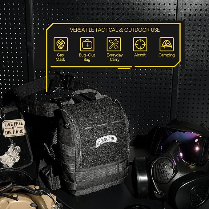 Tactical Gas Mask Leg Pack | Adjustable Respirator Pouch for Emergency Preparedness &amp Outdoor Activities