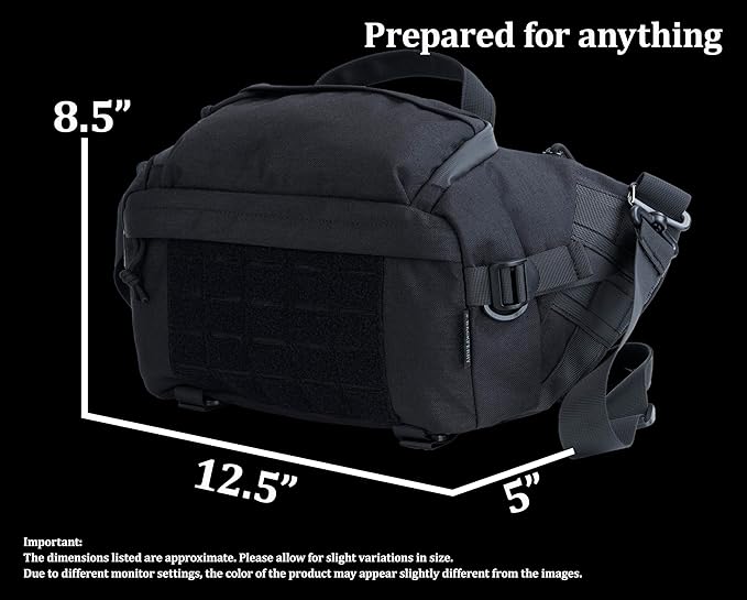 Tactical Sling Backpack Crossbody EDC Pack MOLLE Satchel Bag for Travel Work Camping and Hiking 8Liter