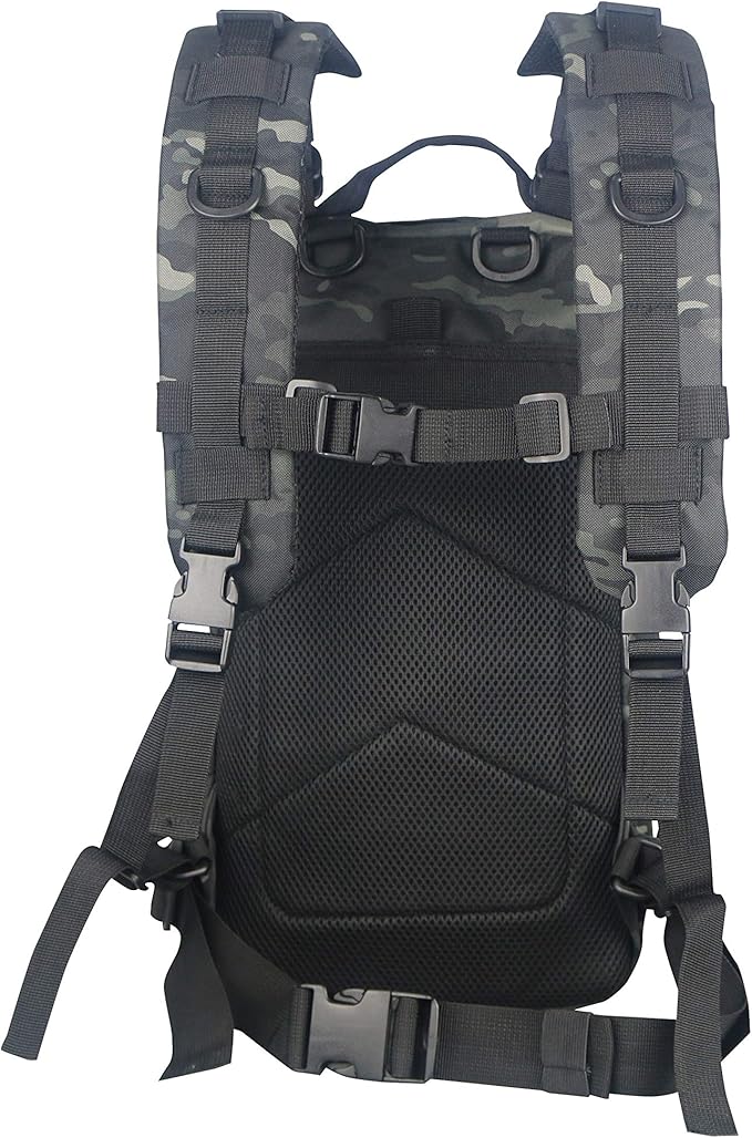 Lightning X TacMed First Responder Medic Backpack | Military Style MOLLE Day Pack + Dividers &amp Pockets for First Aid Supplies (Black Camo)