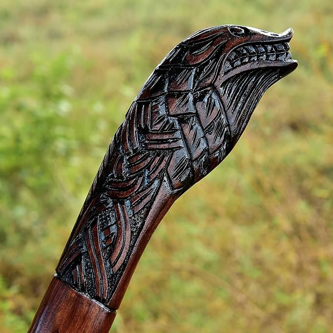 SS SMART &amp SHARP SPORTS INC Custom Handmade High Carbon Steel Viking Axe Real HatchetGift for hIm19 inches SS-17612 with Wooden Box