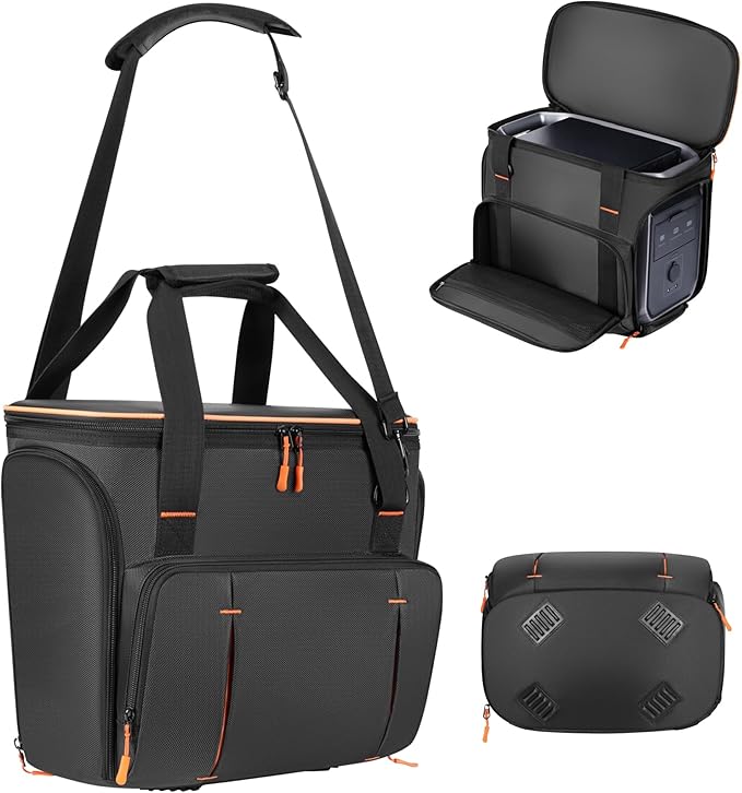 Carrying Case for EcoFlow Delta 3 &amp Delta 3 Plus &amp 3 Classic Quick-Access Side Opening Bag with Adjustable Shoulder StrapSoft Durable Generator Protective Cover for Outdoor Travel &amp Camp