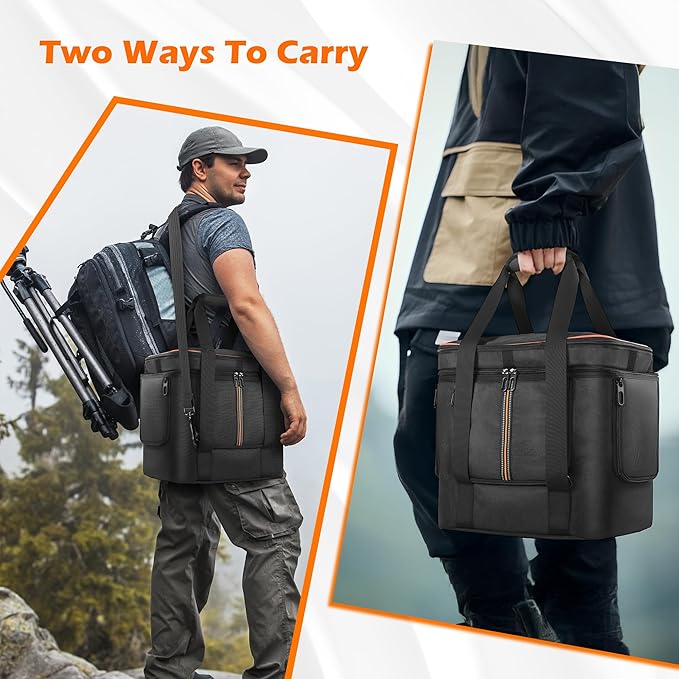 Carrying Case Compatible with Jackery Explorer 2000 v2/700 Plus Portable Power Station Storage Bag with Quick-Access Window &amp Ventilation for Camping Hiking