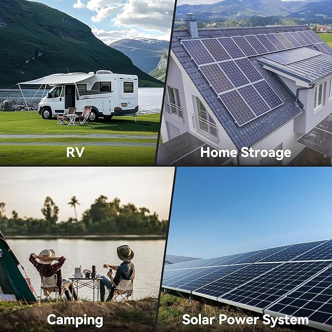 PowMr 4000W Hybrid Solar Inverter 24V DC to 110V AC Pure Sine Wave Output with 140A MPPT Charge Controller Max.PV Input 4200W 500VDC fit for 24V Lead-Acid and Li Batteries RVOff-Grid System