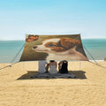ALAZA Puppy Dog with Butterfly Beach Tent Sun Shelter Portable Canopy Sunshade for Outdoor Camping Picnics Backyard Fun 10x9 ft