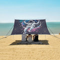 ALAZA Astronaut Basketball Space Pop Beach Tent Sun Shelter UPF50+ Protection Beach Shade Canopy w/ 4 Sandbags for Outdoor Camping Fishing Backyard Fun Picnic 10x9 ft