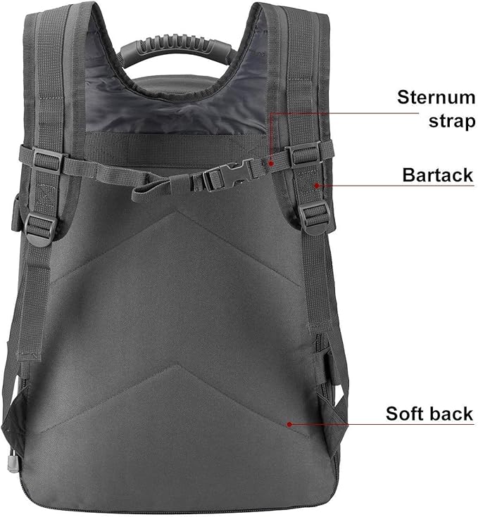 Greencity Laptop Backpacks Tactical 3 Day Expandable Bug Out Bag Classic Case Travel HikingGray