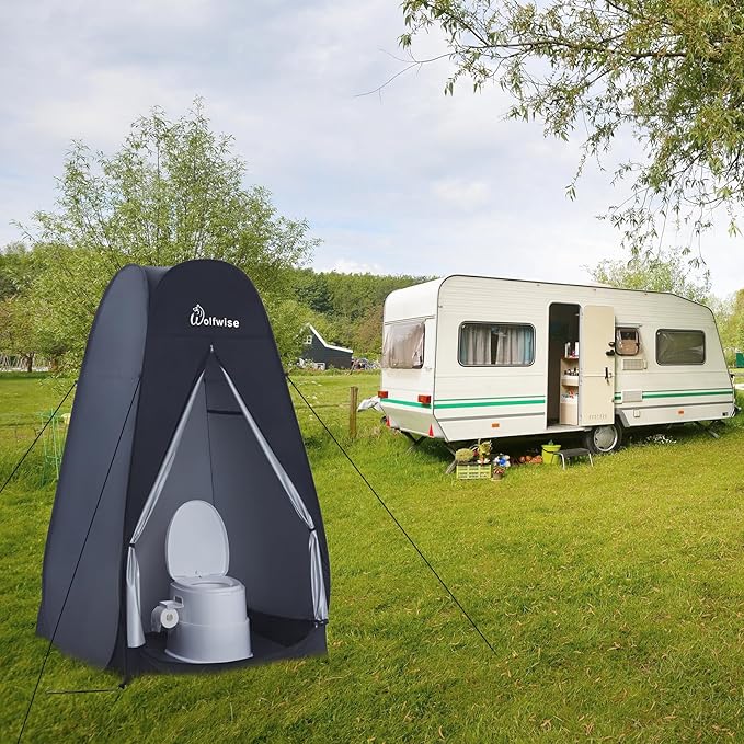 WolfWise Pop Up Changing Tent for Beach Camping Portable Shower Tents Outdoor Privacy Bathroom Change Dressing Clothes Tent Pop Up Instant for Camp Toilet 6.2ft/6.6ft/6.9ft High