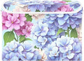Storage Cube with Lid Florals Blue Print 16.5×12.6×11.8 IN Collapsible Large Capacity Foldable Storage Basket Bin Organizer