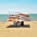 ALAZA Sea Turtle Beach Flower Beach Tent Sun Shelter Portable Canopy Sunshade for Outdoor Camping Picnics Backyard Fun 10x9 ft