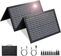 60W Solar Panel for Portable Power Station Foldable Solar Panel with 12-18V DC Output/USB QC3.0/USB C(10 Changeable DC Adapters) Portable Solar Panels for Camping Home Travel Rv