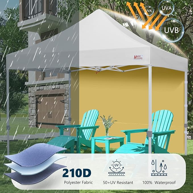 MASTERCANOPY Instant Canopy Tent Sidewall for 10x10 Pop Up Canopy 1 Piece Beige