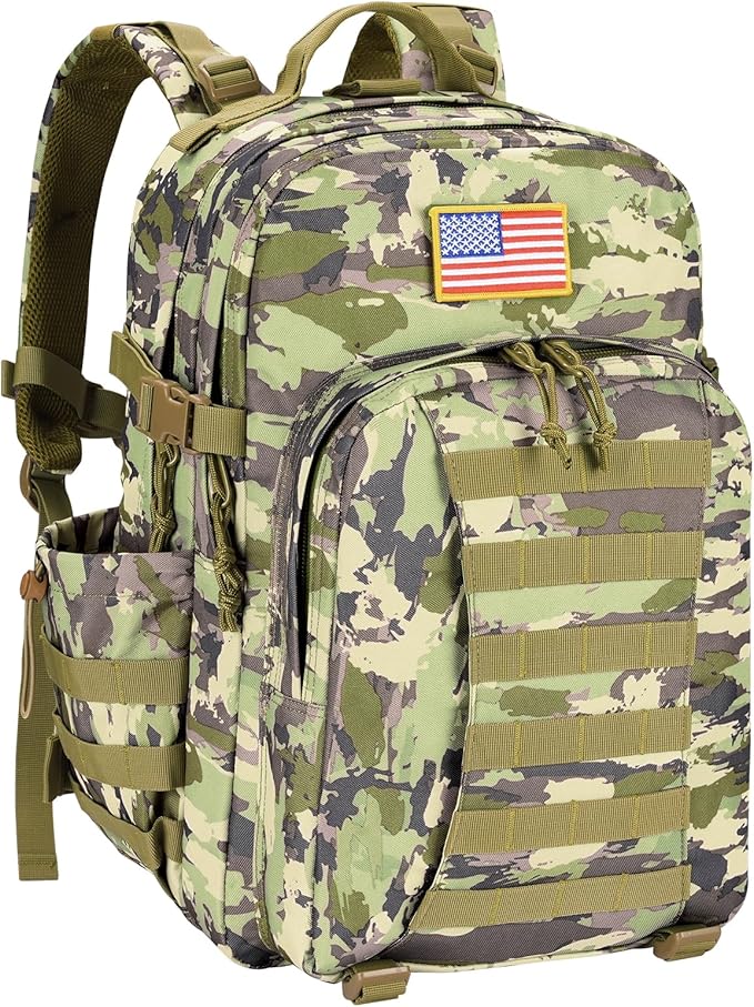 EZshoot 40L Tactical Backpack Military Backpack for Men Women Army Molle Rucksack Assault Pack Bug Out Bag Large Daypack (Auriclash)
