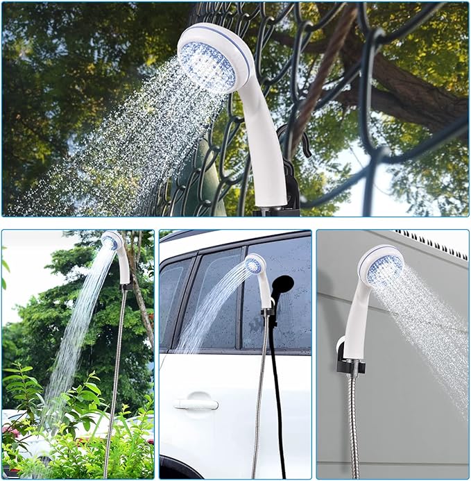 Portable Camping Shower Outdoor USB Rechargeable Electric Shower Pump for Camping Car Washing Gardening Pet Cleaning