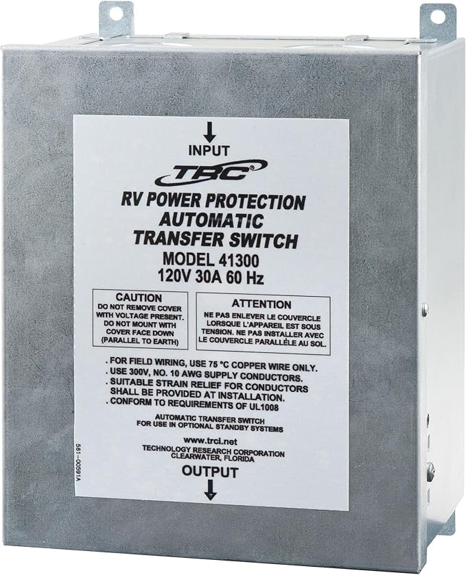 Southwire 41300 Hardwire Automatic Transfer Switch - 30 Amp 120V 60 Hz Black