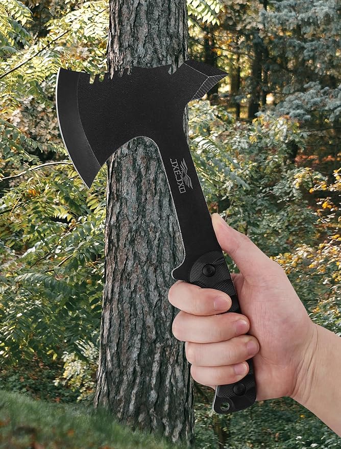 JXE JXO Throwing Axe Sets Overall 10.2in 6Pack Throwing Tomahawk Full Tang 420HC Stainless Steel Design for Hawks Throwing Recreation and Competition