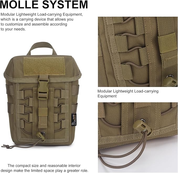 Mardingtop 60L Hiking Backpack+ Molle Tactical Utility Pouch