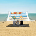 ALAZA Beach Travel Beach Tent Sun Shelter UPF50+ Protection Beach Shade Canopy w/ 4 Sandbags for Outdoor Camping Fishing Backyard Fun Picnic 10x9 ft