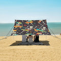 ALAZA Suagr Skulls Day of Dead Beach Tent Sun Shelter UPF50+ Protection Beach Shade Canopy w/ 4 Sandbags for Outdoor Camping Fishing Backyard Fun Picnic 10x9 ft