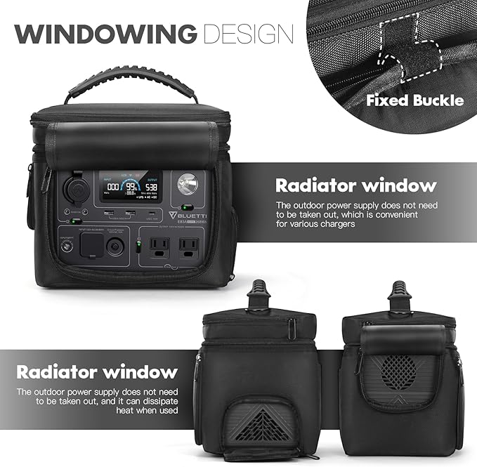 Carrying Case Compatible with BLUETTI EB3A/Elite 30 V2 Portable Power Station Protective Storage Bag with Accessory Pockets and Shoulder Strap