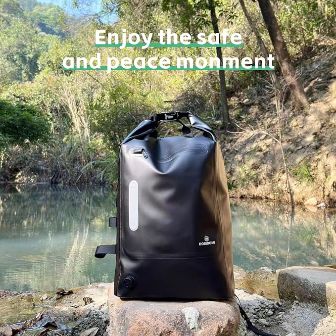 Faraday Bags Dry Bag - Black 30L Waterproof EMP Protection Backpack RFID Signal Blocking Shield Faraday Dry Bag For Electronic Products Security Protect Data Devices From Hacking Tracking