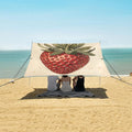 ALAZA Retro Style Strawberry Beach Tent Sun Shelter Portable Canopy Sunshade for Outdoor Camping Picnics Backyard Fun 10x9 ft