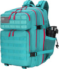 Lovelinks21 25L Tactical Military Backpack Small Travel Rucksack for Men and Women Assault Pack Bug Out Bag Molle Daypack Gym Backpack with Bottle Holder (Neon Teal)
