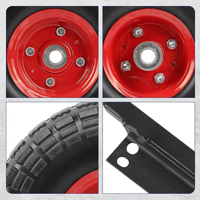 Red All Terrain Wheel Kit Fit For Honda EU3000is Generator Solid Tires OE 06423-ZS9-020AH 06423ZS9020AH