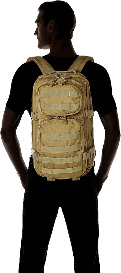 Mil-Tec Unisex Assault Pack - Rugged Durable Lightweight Ergonomic Versatile Tactical Outdoor Camping Hiking Backpack with Adjustable Padded Shoulder Straps &amp MOLLE Loops Coyote 20L