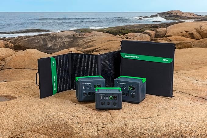 Schneider OffGrid 100W Portable Solar Panel PSP100 Solar Generator Panels All-in-One Solar Panel and Carrying Case
