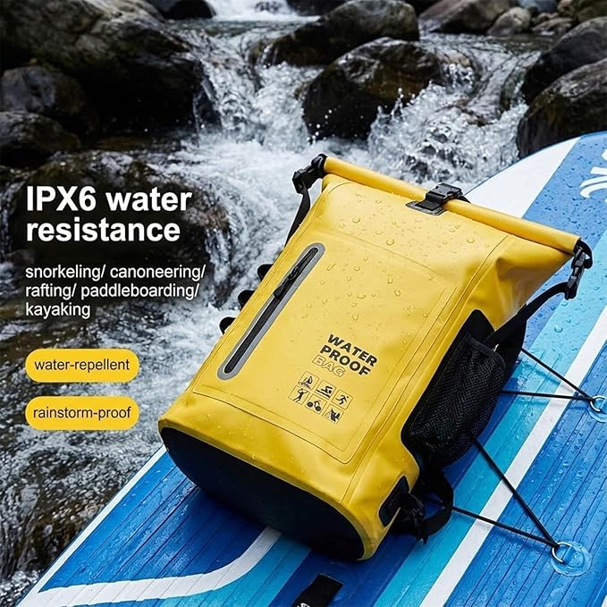 Dry Bag Waterproof 25L-Floating&ampLightweight Bags for Women Waterproof Backpack for Kayaking Boating FishingPaddle boarding Camping HikingRoll-Top Seal&ampAdjustable Shoulder Straps