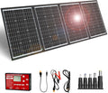 DOKIO 200W 36V Portable Foldable Solar Panel Kit Compact 19x26.4in Design 9.7lb with Standalone Controller and USB Monocrystalline Charger for 24V Batteries Power Stations RV Camping Emergency Use