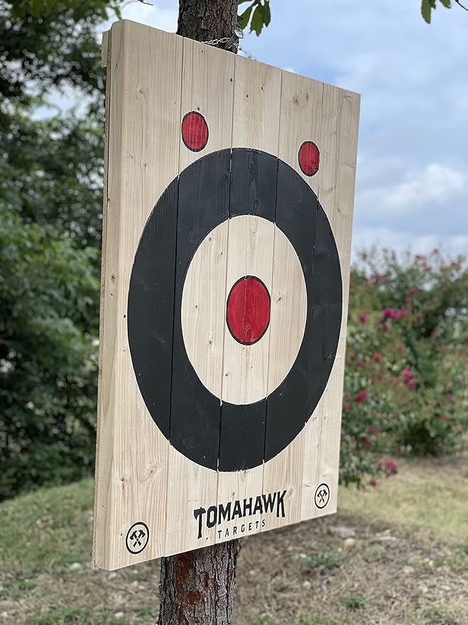 Large 2-Ring Painted Frameless Axe and Knife Throwing Target