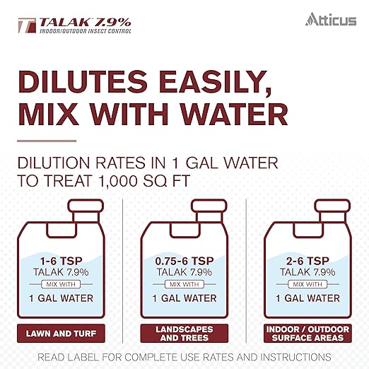 Atticus Talak 7.9% Indoor/Outdoor Insect Control (32 Ounce) with Nixlo IGR Concentrate (140 ML)
