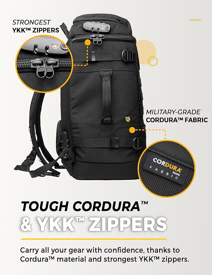 TradeSmart Range Backpack for Handguns Ammo &amp Shooting Gear with 3 Lockable Compartments Ear &amp Eye Protection Kit Optional