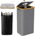 hejhncii Pack of 1 Large Capacity University Cloth Storage Container 100L Collapsing for Easy Bending Home Garage Otherwise Office Storage Handsfree Lid